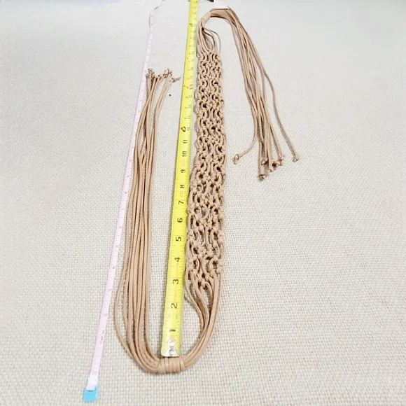 Southwest Boho Braided Leather & Fringe Belt - Picture 6 of 8